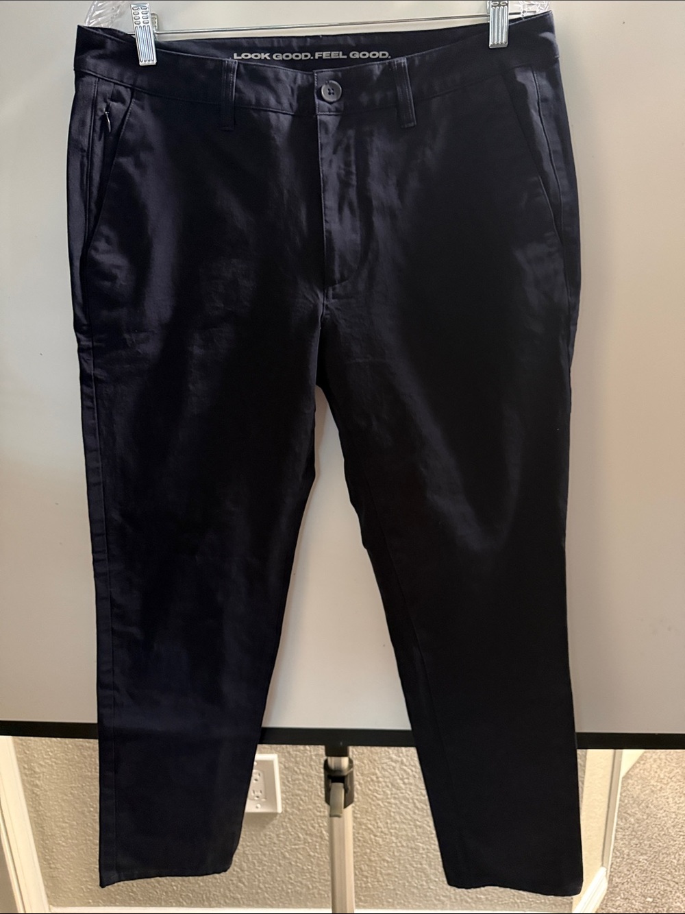 Men's Slim Dark Navy Chino Pants - Tailored Everyday Comfort